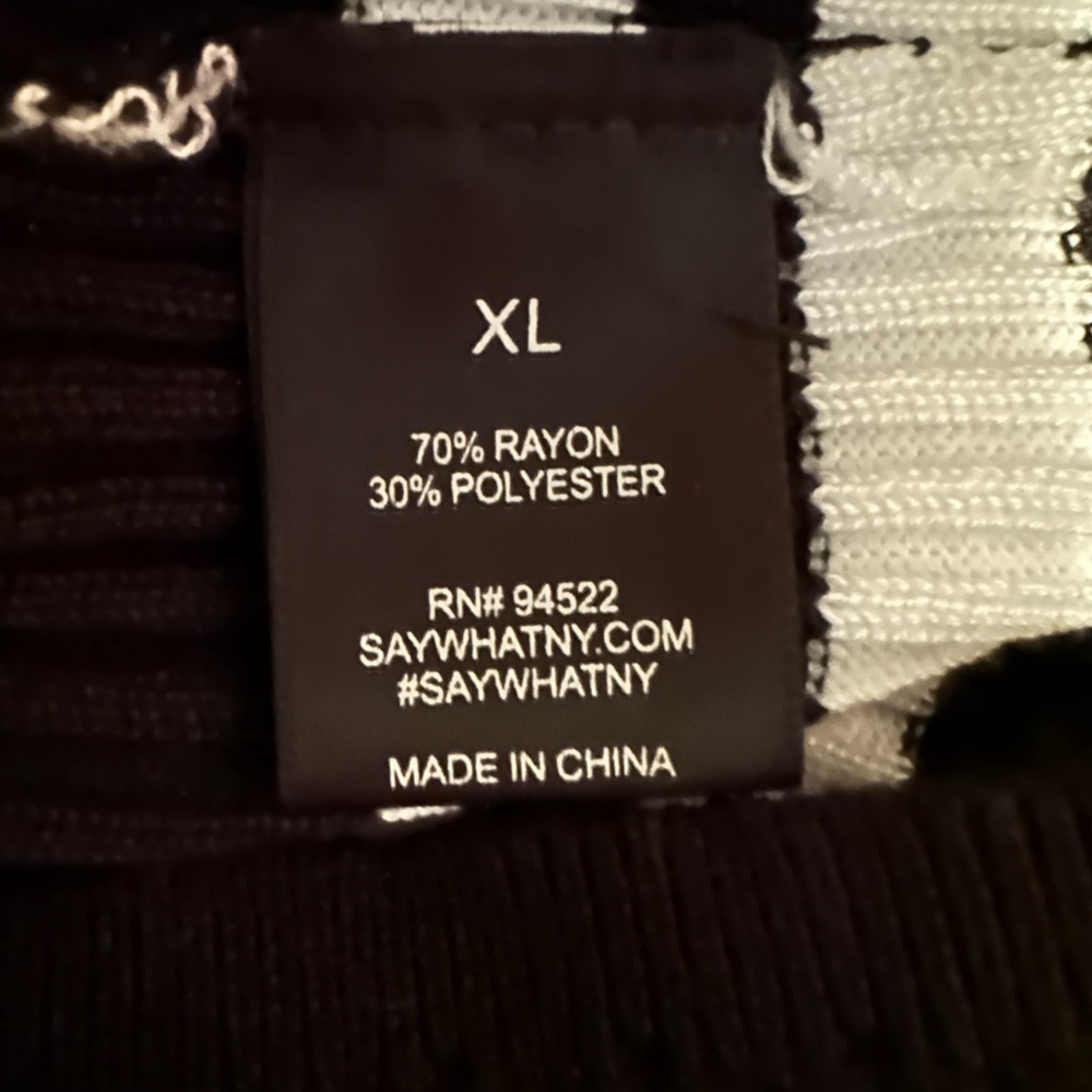 NWT Say What black and white striped sweater dress size extra large - Picture 6 of 7